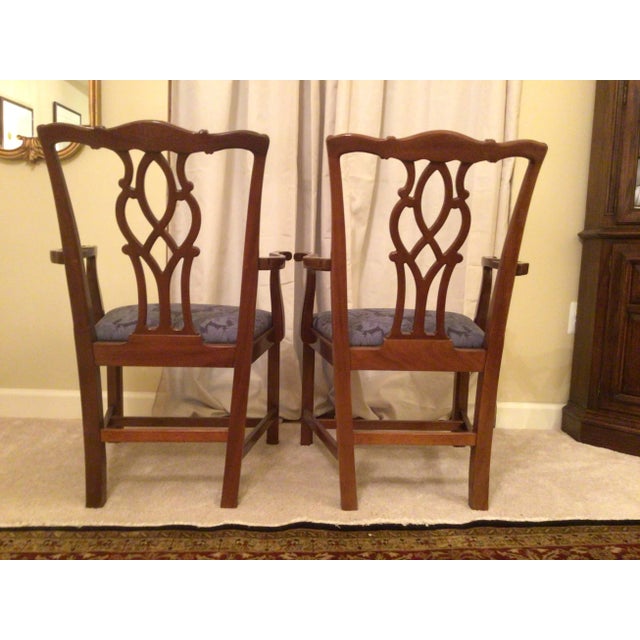 1990s Kindel Mahogany Arm Chairs - a Pair For Sale - Image 4 of 9