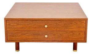Edward J. Wormley for Dunbar Mid-Century Walnut Low Table With Drawers