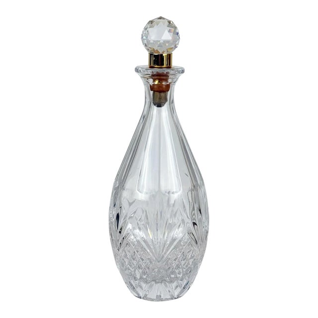 Vintage Victorian Crystal Liquor Decanter W/ Hans Turnwald Stopper For Sale