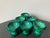 Contemporary Art Deco Green Malachite Geometric Glass Pedestal Master Salt Cellars or Egg Cup Holders- Set of 6 For Sale - Image 3 of 11