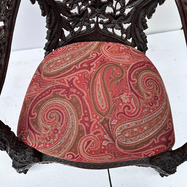 Victorian Anglo-Indian Armchair in Wood, Burma / Republic of the Union of Myanmar, 1880 For Sale - Image 13 of 18