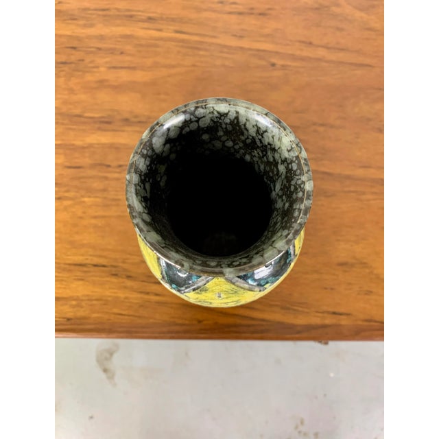 Ceramic Italian Geometric Design Ceramic Vase For Sale - Image 7 of 10