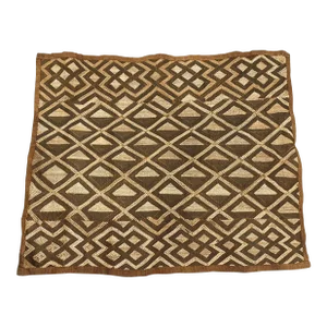 Vintage African Tribal Kuba Kasai Raffia Textile 29" by 25"