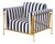 Outdoor Jerome Chairs in Reed Brass Finish by Michael Taylor, Set of 2 For Sale