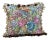 Vintage Metallic and Wool Needlepoint Floral Pillow For Sale