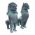 1990s Monumental Pair of Southeast Asian Verdigris Bronze Guardian Lion Statues For Sale