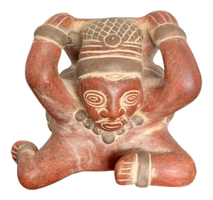 Vintage Central American Ceramic Figural Vase