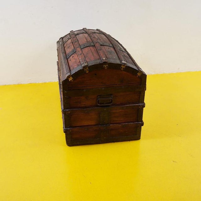 Vintage Wooden Trunk, 1970s For Sale - Image 5 of 7