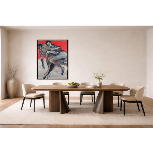 Franck Wohlfahrt, Embracing Couple, 1989, Oil, Framed For Sale - Image 10 of 11