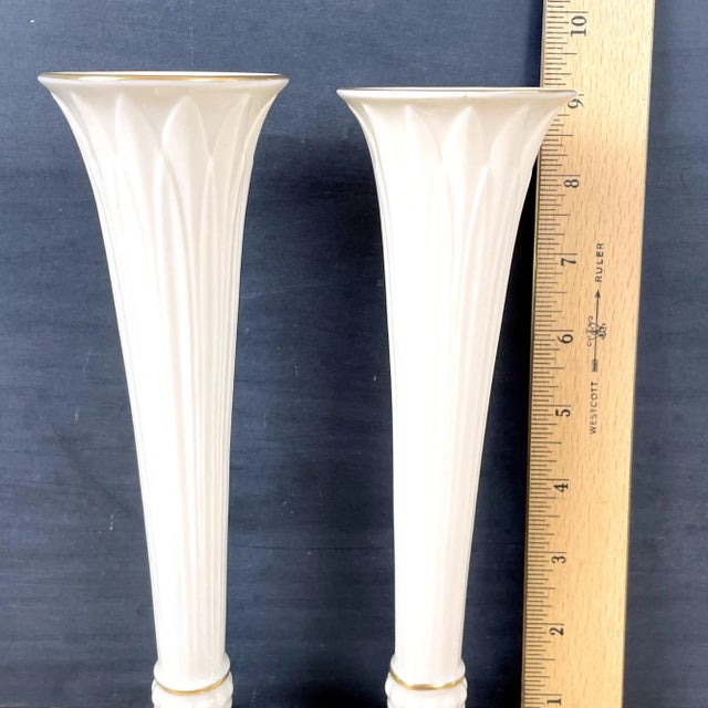 1960s Vintage Lenox Tivoli Bud Vases - a Pair For Sale In Boston - Image 6 of 7