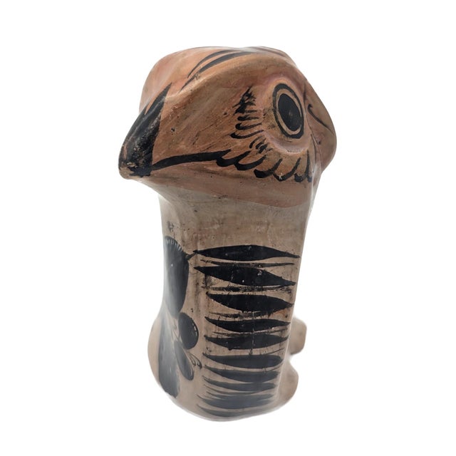 Mexican 1960s Tonalá Mexico Owl Ceramic Figurine For Sale - Image 3 of 11