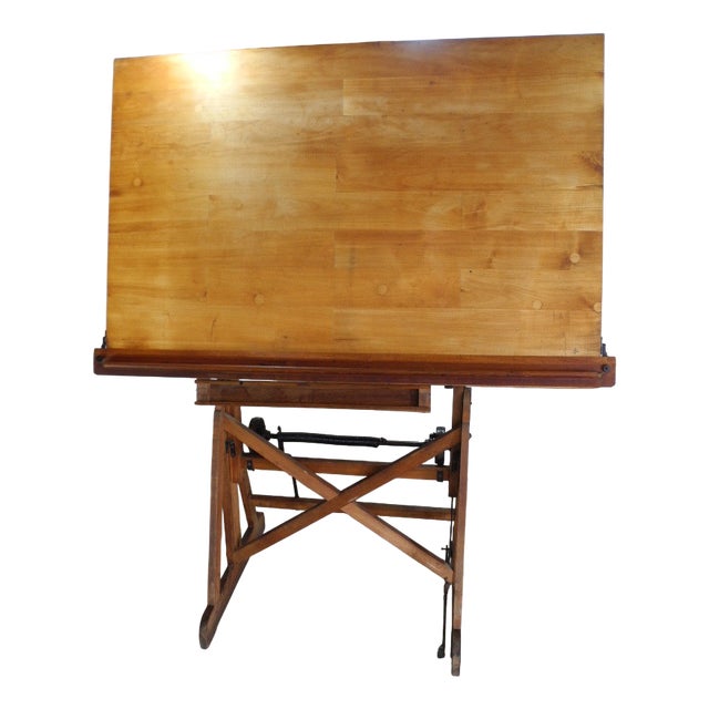 Antique Bauhaus Architect's Drawing Board from Wichmann Berlin, 1920s For Sale