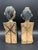 Green Antique Javanese Folk Art "Loro Blonyo" Wedding Statues For Sale - Image 8 of 9
