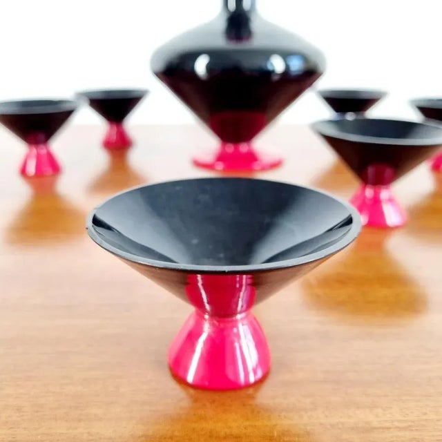 Italian Liquor Set in Murano Glass by Napoleon Martinuzzi for Venini, 1930s, Set of 7 For Sale - Image 6 of 11