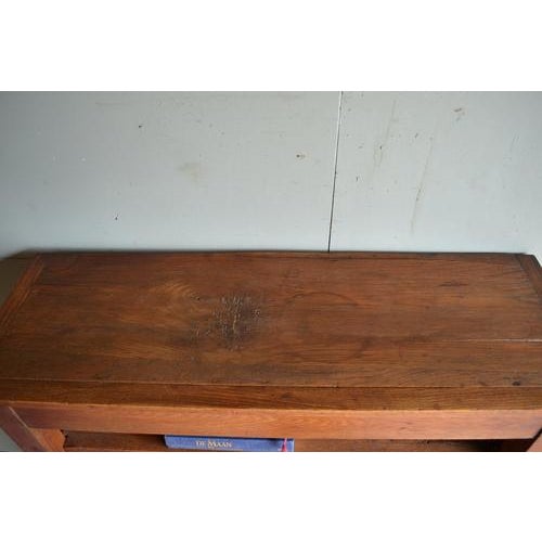 Wood Antique Open Oak Bookcase, 1800s For Sale - Image 7 of 10