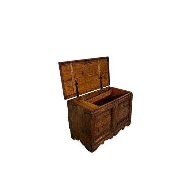 19th Century Paneled Fir Chest For Sale - Image 3 of 4