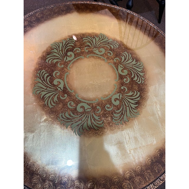 1950s Rococo Hollywood Regency Gold Painted Coffee Table For Sale - Image 4 of 8