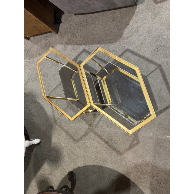 Global Views Global Views Hexagonal Side Table - Set of Two For Sale - Image 4 of 7