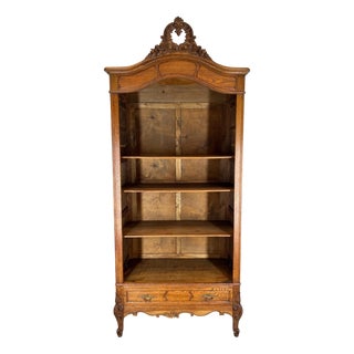 Vintage French Bookcase in Oak For Sale