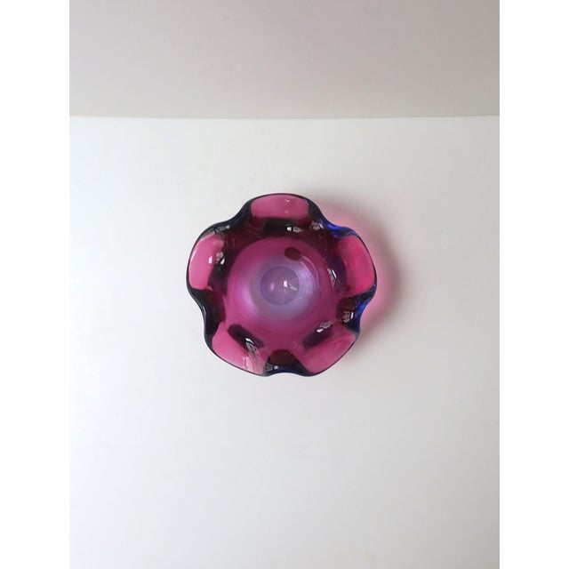 A striking and substantial Italian Murano art glass bowl, Midcentury Modern design period, circa mid-20th century, Italy....