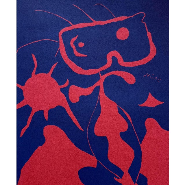 Joan MIRO (1893-1983) Boy with red sun Original linocut Signed in the plate Vellum size 31 x 24 cm Very good condition...