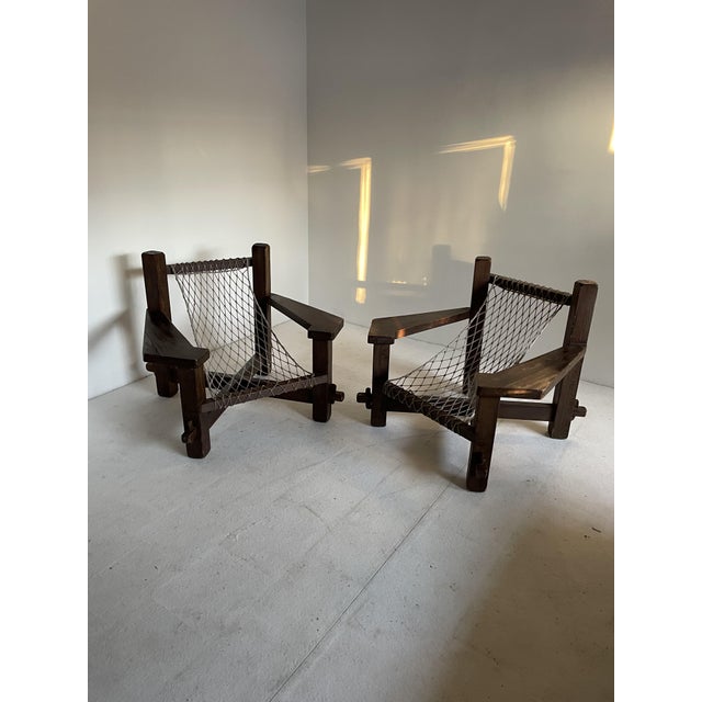 Brutalist Armchairs, 1970s, Set of 2 For Sale - Image 4 of 9