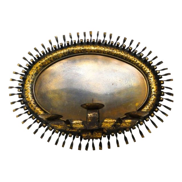 Candle Wall Lamp, Poland, 1960s For Sale