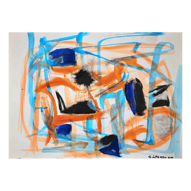 Giorgio Lo Fermo, Abstract Composition, Tempera and Watercolor, 2020 For Sale
