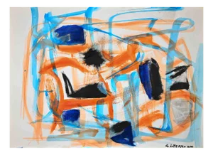 Giorgio Lo Fermo, Abstract Composition, Tempera and Watercolor, 2020