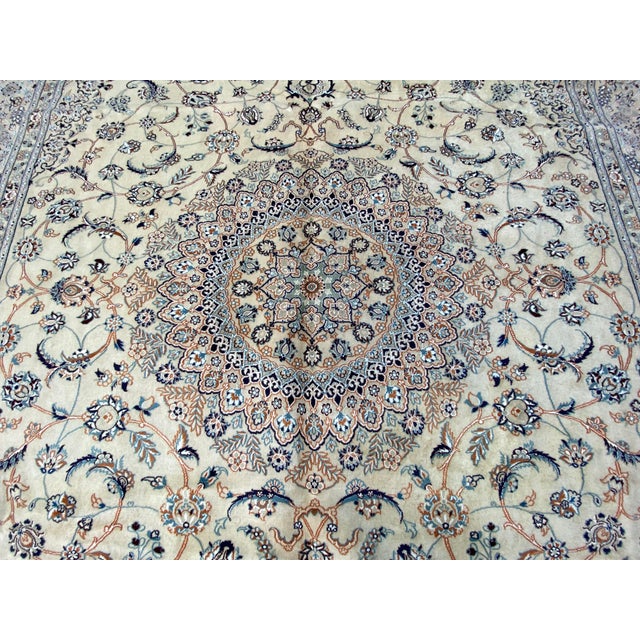 2000 - 2009 Isfahan Silk Touch Hand Knotted Rug 9'6 X 12'9 Ft For Sale - Image 5 of 9