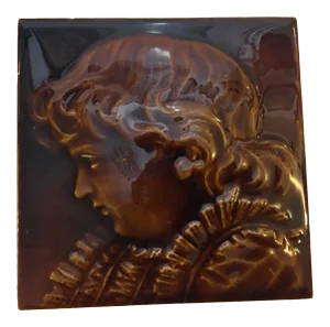 Victorian Philadelphia Glazed Fireplace Portrait Tile