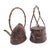 Chinoiserie Mid-20th Century Chinese Scholar Style Hand Carved Wood Tea Caddies 12" - a Pair For Sale - Image 3 of 18