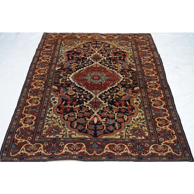 Antique Farahan Sarouk Rug 4'5'' x 6'8'' For Sale - Image 9 of 11