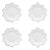 Bordallo Pinheiro Geranium Dessert Plates, White, Set of 4 For Sale