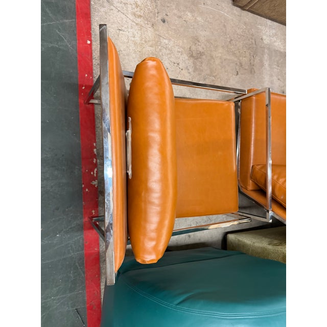 Metal 1980s Sleek Modern Lounge Chairs For Sale - Image 7 of 11
