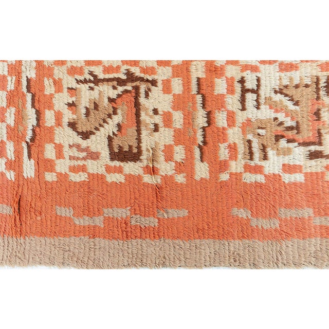 Salmon Swedish Rya Rug by Impi Sotavalta Doris Leslie Blau Collection For Sale - Image 8 of 10