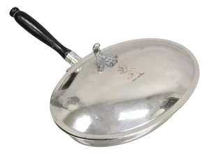 Vintage FB Rogers Silver Plated Silent Butler Crumb Catcher With Woodem Handle