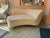 Mid-Century Modern Curved Cream Lounge Settee, 1990s For Sale - Image 3 of 7