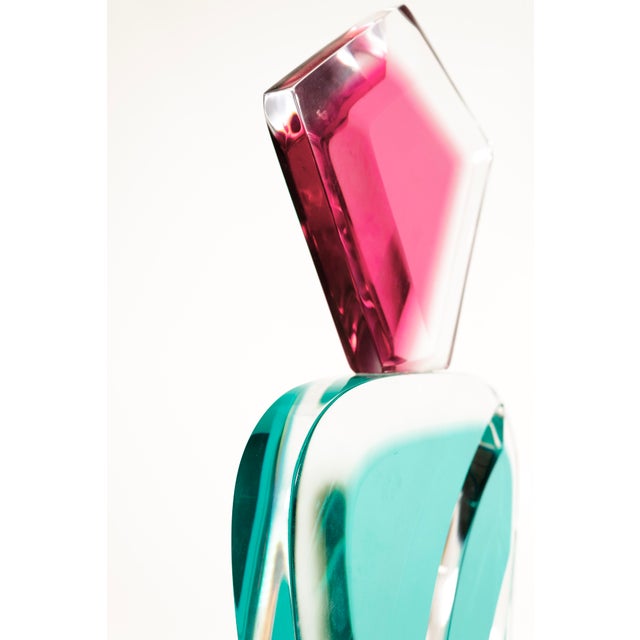 Signed David Muniz Acrylic Lucite Modern Contemporary Bottle Sculpture For Sale In Detroit - Image 6 of 8