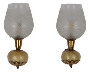 Vintage Wall Lamps from Barovier & Toso, 1940s, Set of 2