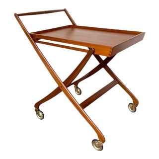 Illum Bolighus Mid-Century Modern Folding Bar Cart For Sale