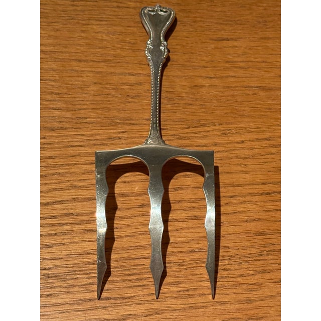 Gorgeous Solid Sterling Silver Antique Toast Fork Hallmarked 1895 No Monogram For Sale - Image 11 of 12