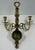 Metal Vintage Brass Two Arm Candle Wall Sconce For Sale - Image 7 of 7