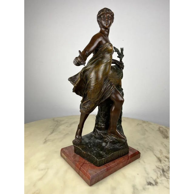 EUGENE MARIOTON (1857-1933), "La Reconoissance," statue in spelter,France,1930. It is in very good condition, considering...