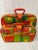 Pair of 1960's Vintage Hippie Pop Art Suitcases by Gimbels. Fun psychedelic groovy pattern. Dimensions: Height: 15 in...