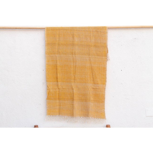 1990s Organic Peace Silk Throw, Saffron & Earth For Sale - Image 5 of 5