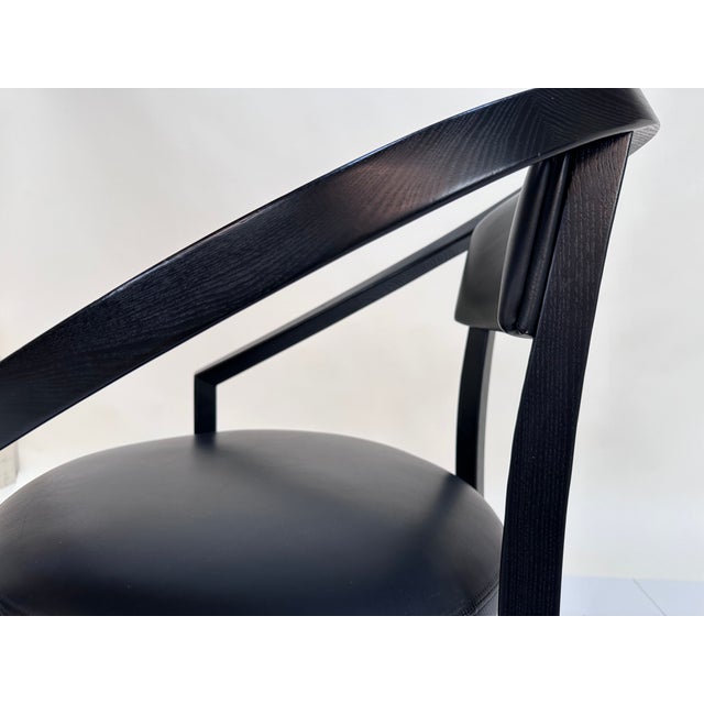 Model Nostro Postmodern Leather Dining Chairs by Anderas Weber for Rosenthal Einrichtung, Germany 1980s, Set of 4 For Sale - Image 16 of 18