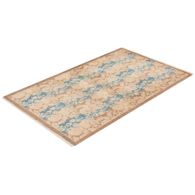 Brown Mogul Collection Hand-Knotted Area Rug - Brown 3' 2" x 5' 2" For Sale - Image 8 of 9