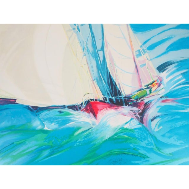 Modern Claude Hemeret, Régate, Lithograph For Sale - Image 3 of 5