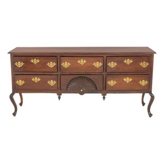 Queen Anne Style Mahogany Sideboard For Sale
